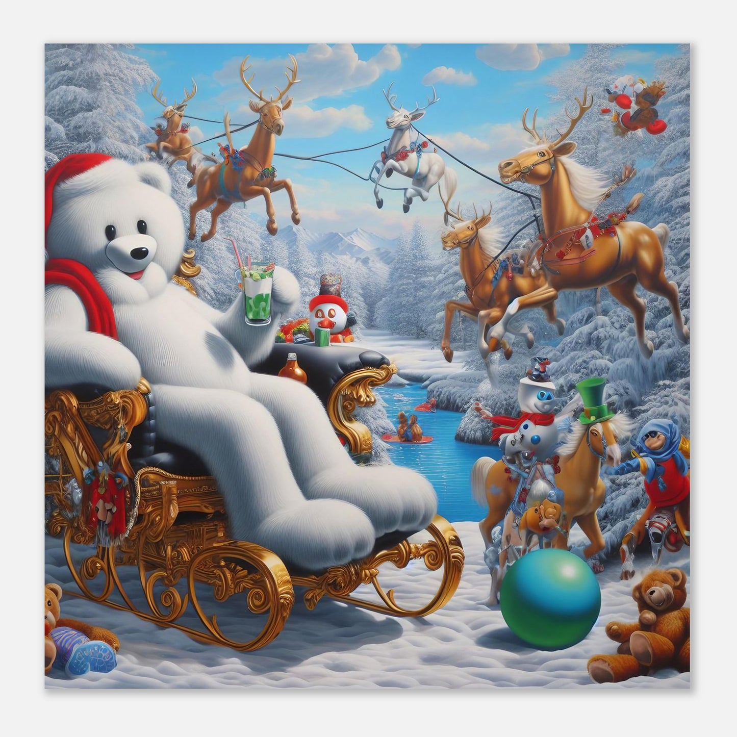 Wall Art - Winter 51 -Sitting polar bear