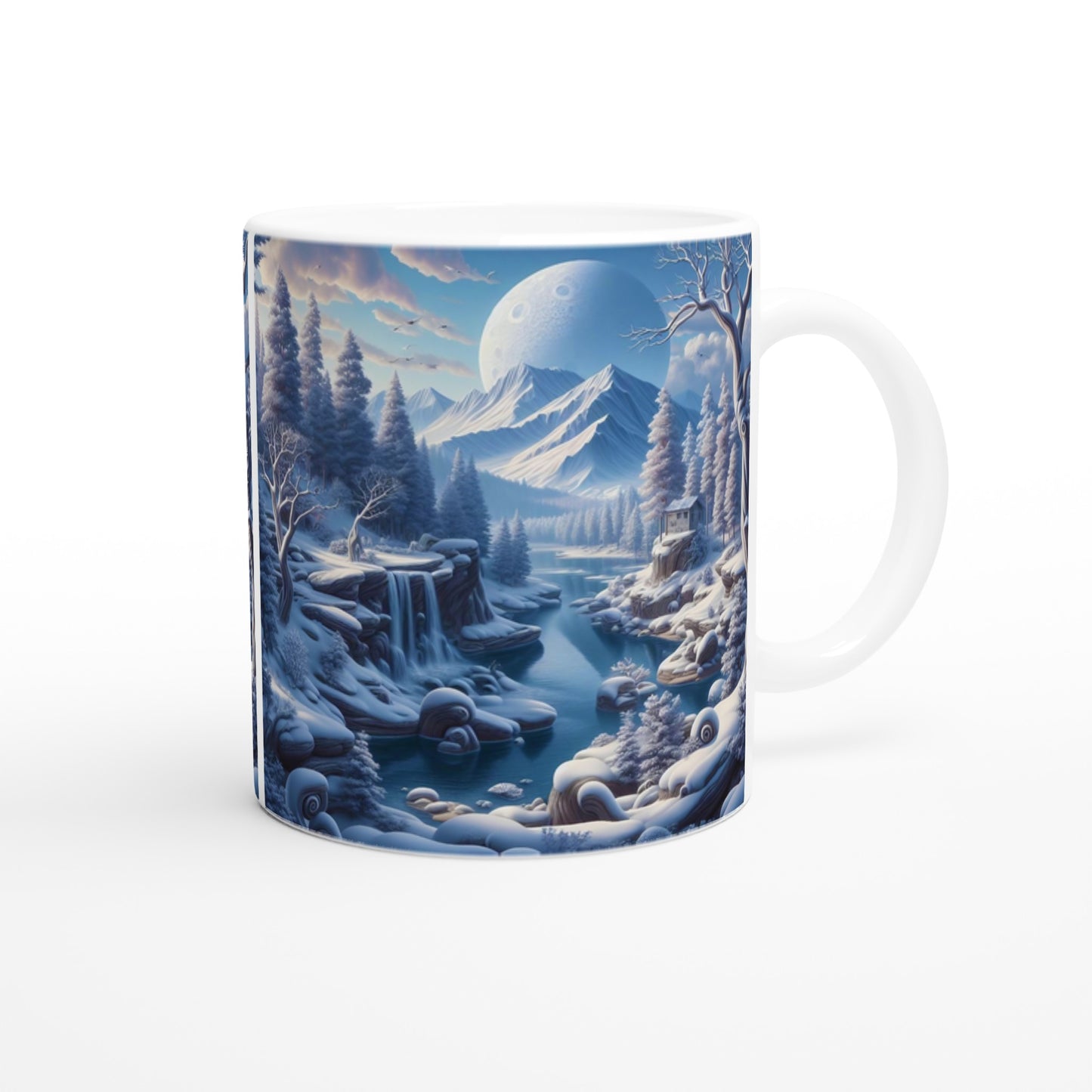 White 11oz Ceramic Mug - Winter 174