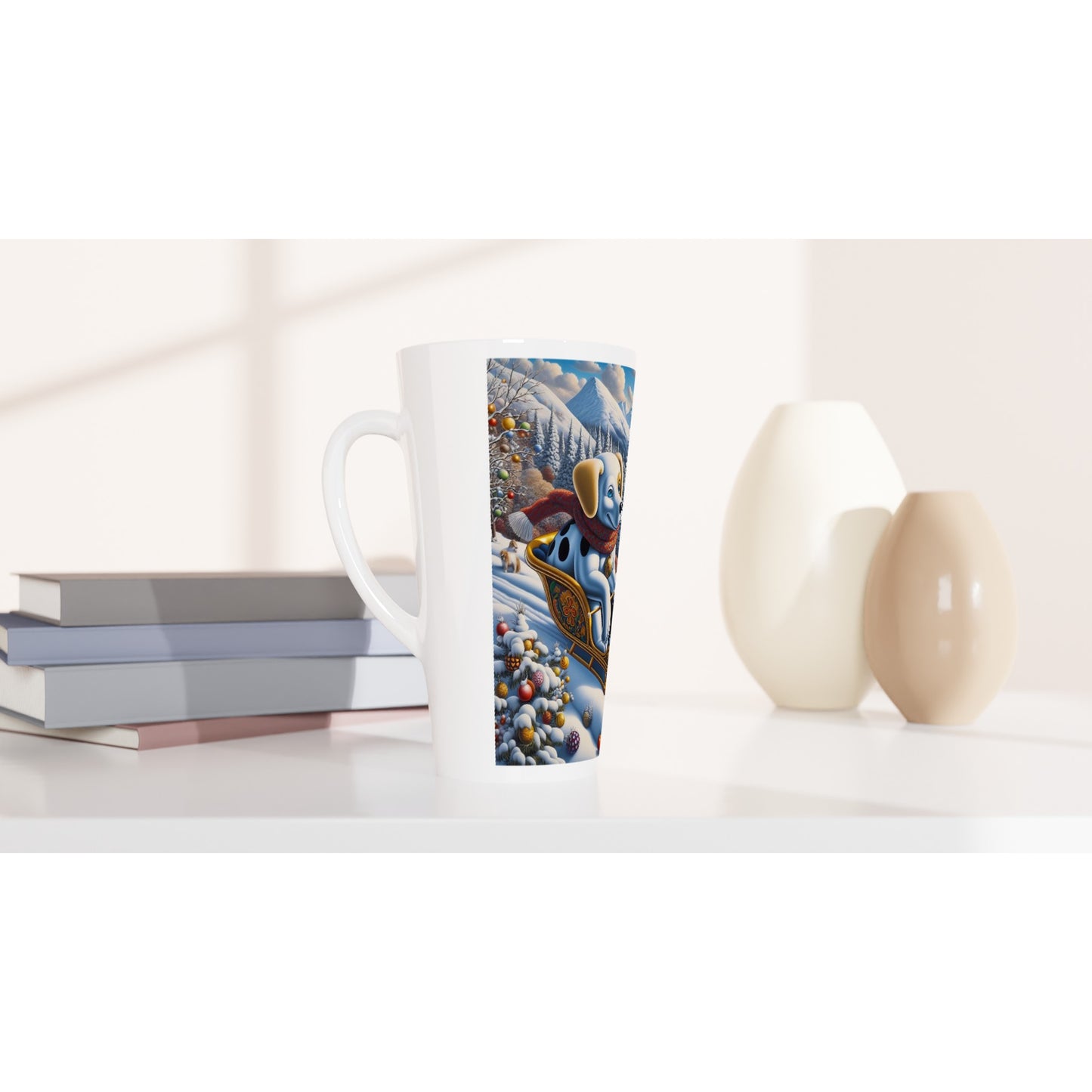 White Latte 17oz Ceramic Mug - Winter 142