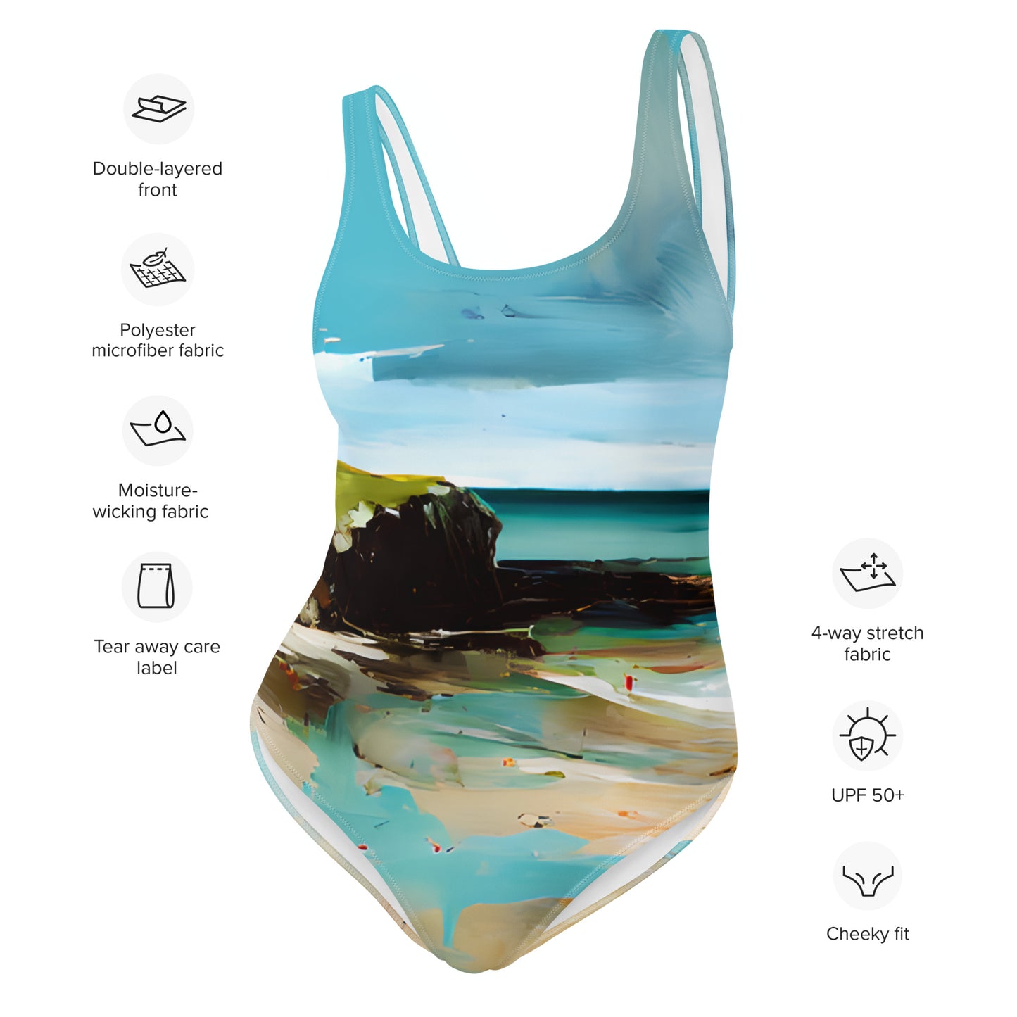 One-Piece Swimsuit - Beach 7001