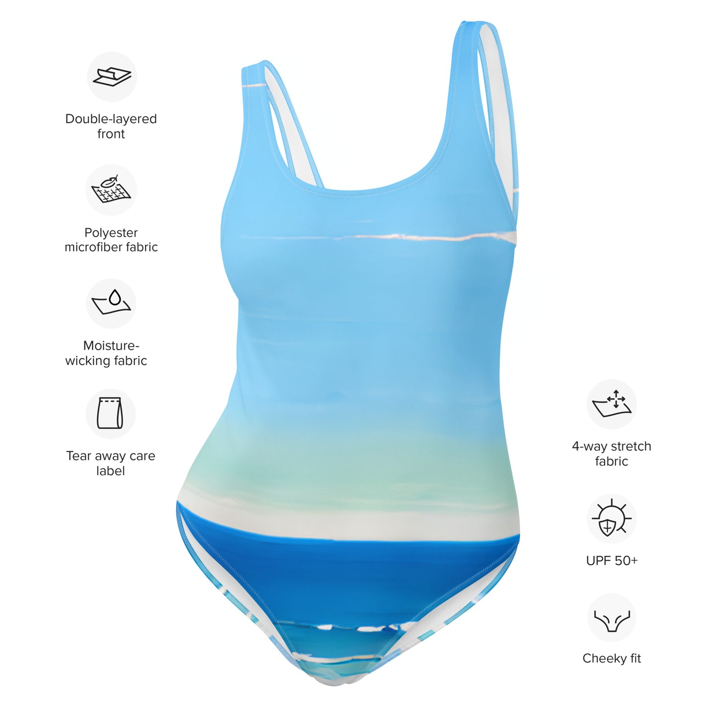 One-Piece Swimsuit - Beach 8001