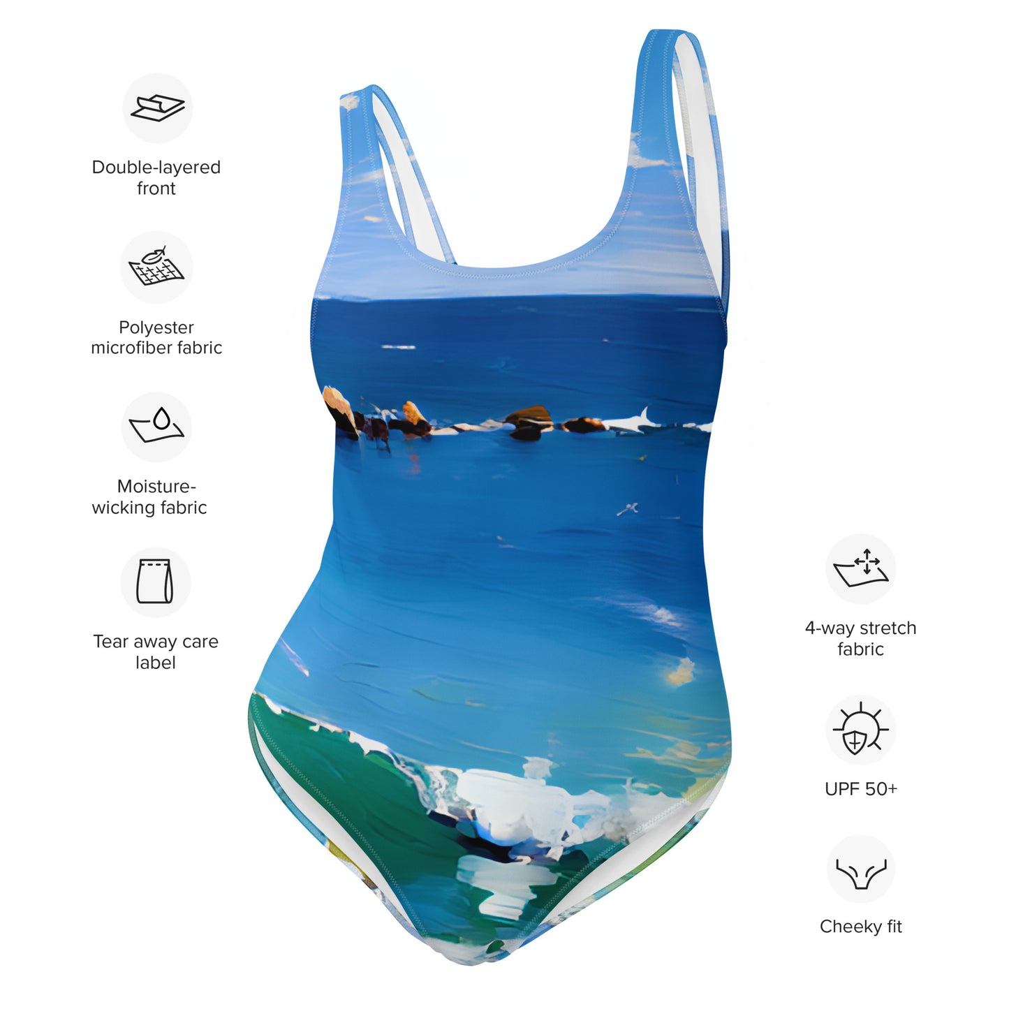 One-Piece Swimsuit - Beach 9001