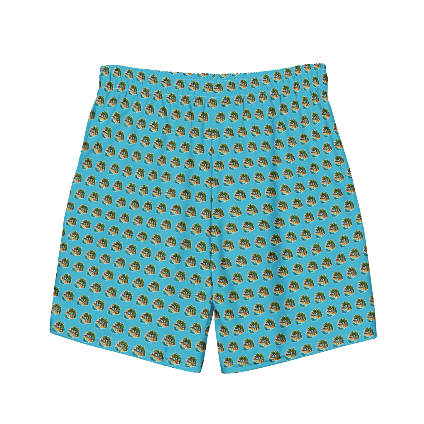 Men's Swim Trunks - Beach Scene 1 - Bright Summer Sky