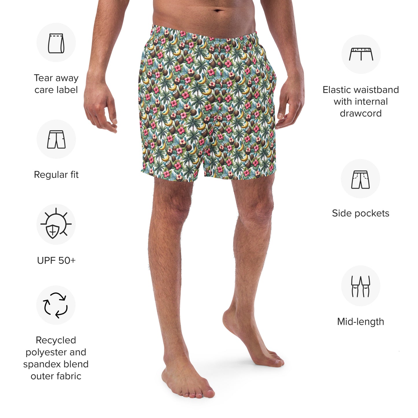 Men's Swim Trunks - Tropical 1