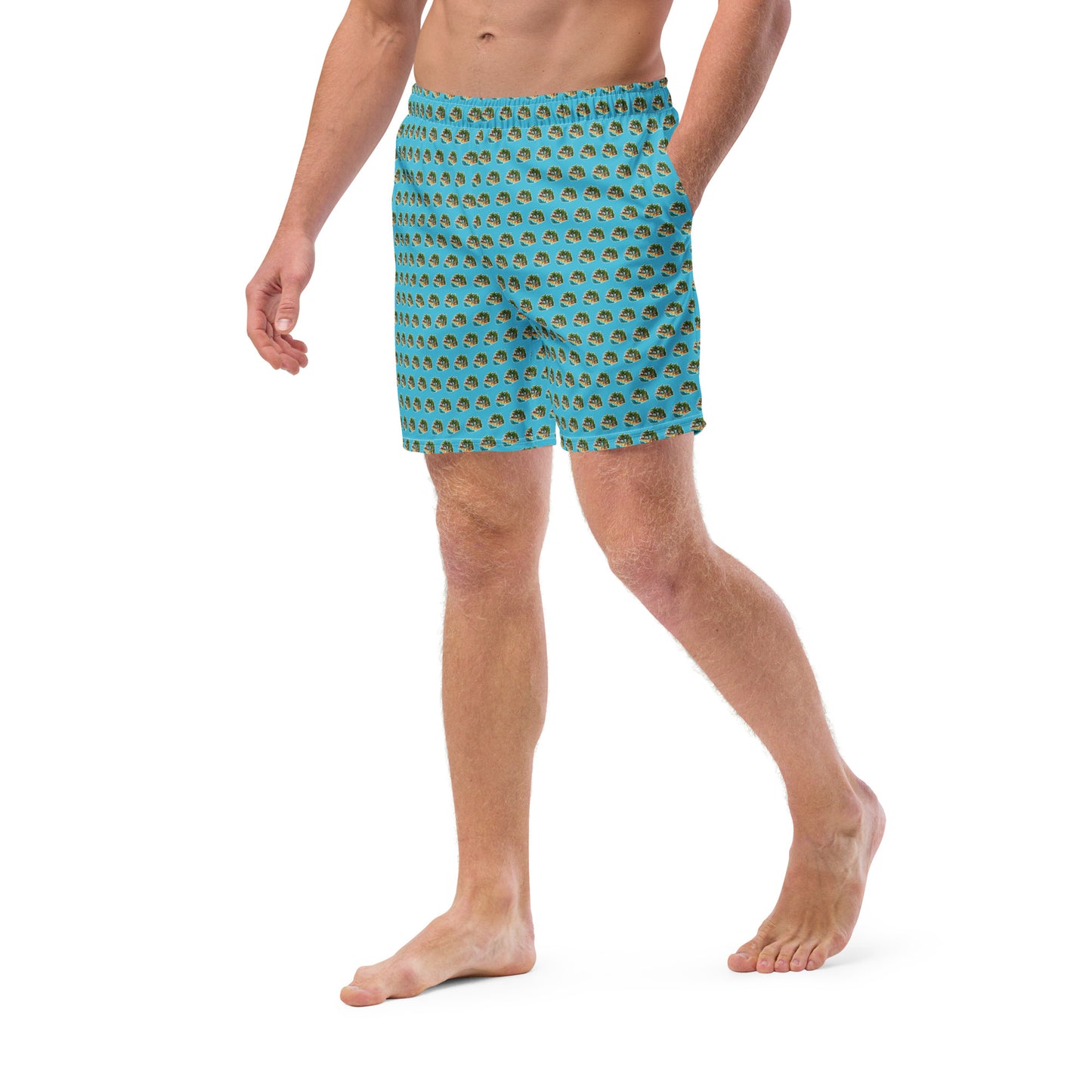 Men's Swim Trunks - Beach Scene 1 - Bright Summer Sky