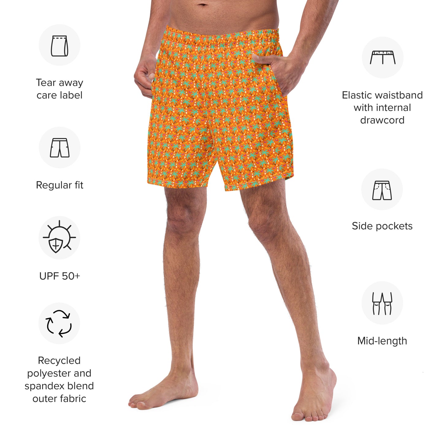 Men's Swim Trunks - Tropical 2