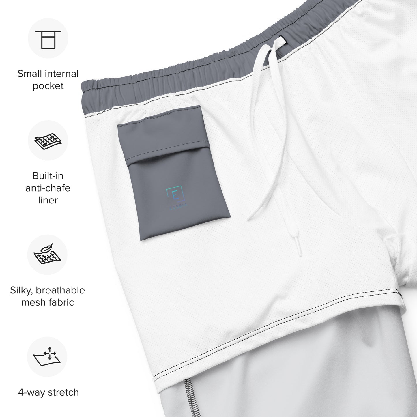 Men's Swim Trunks - Intemporal - Infinite Silver