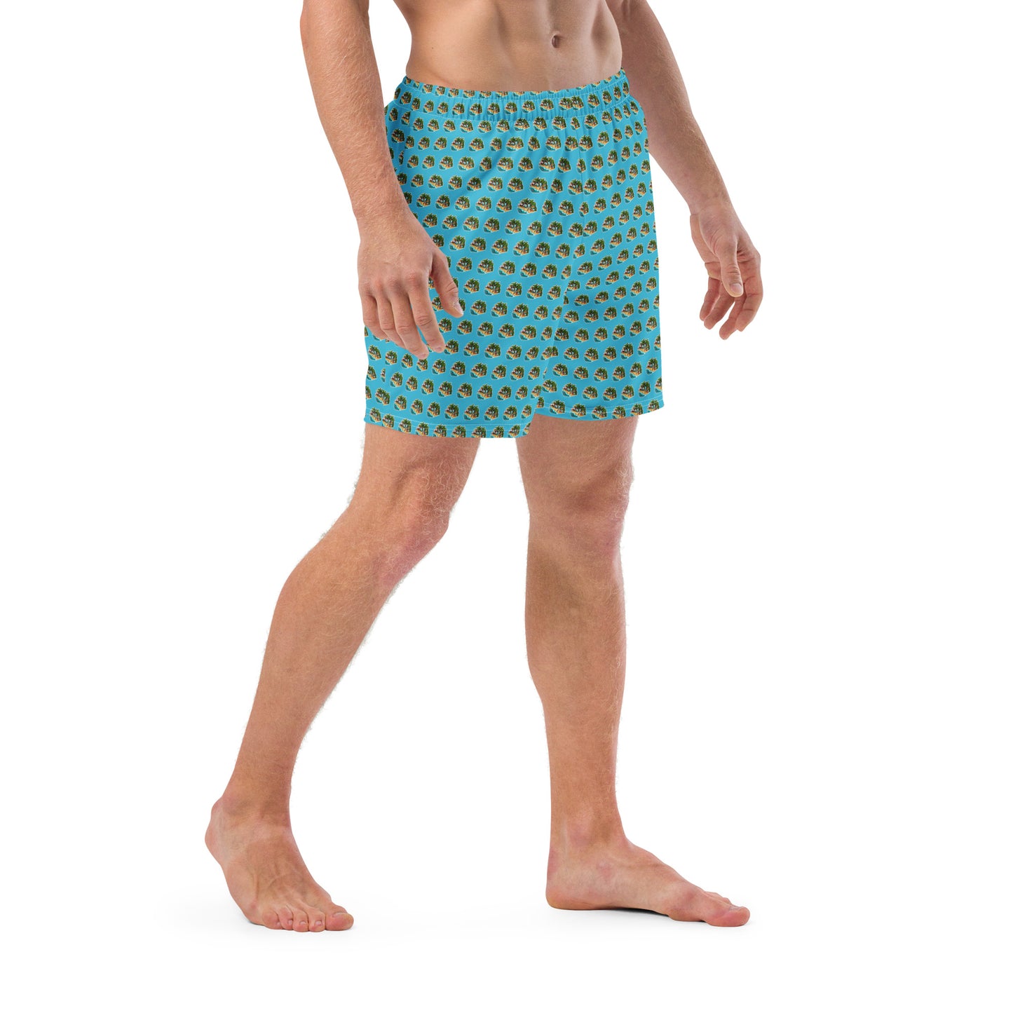 Men's Swim Trunks - Beach Scene 1 - Bright Summer Sky