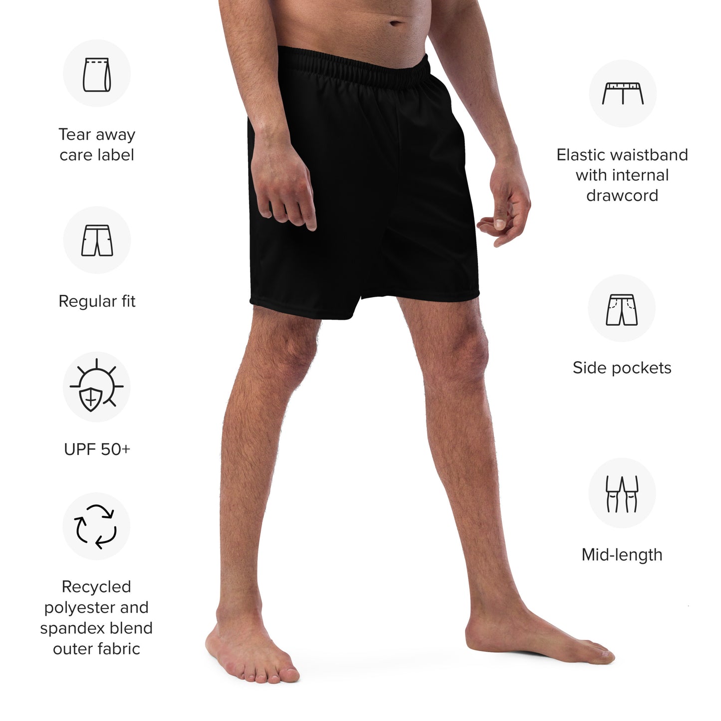 Men's Swim Trunks - Intemporal - Raven Black