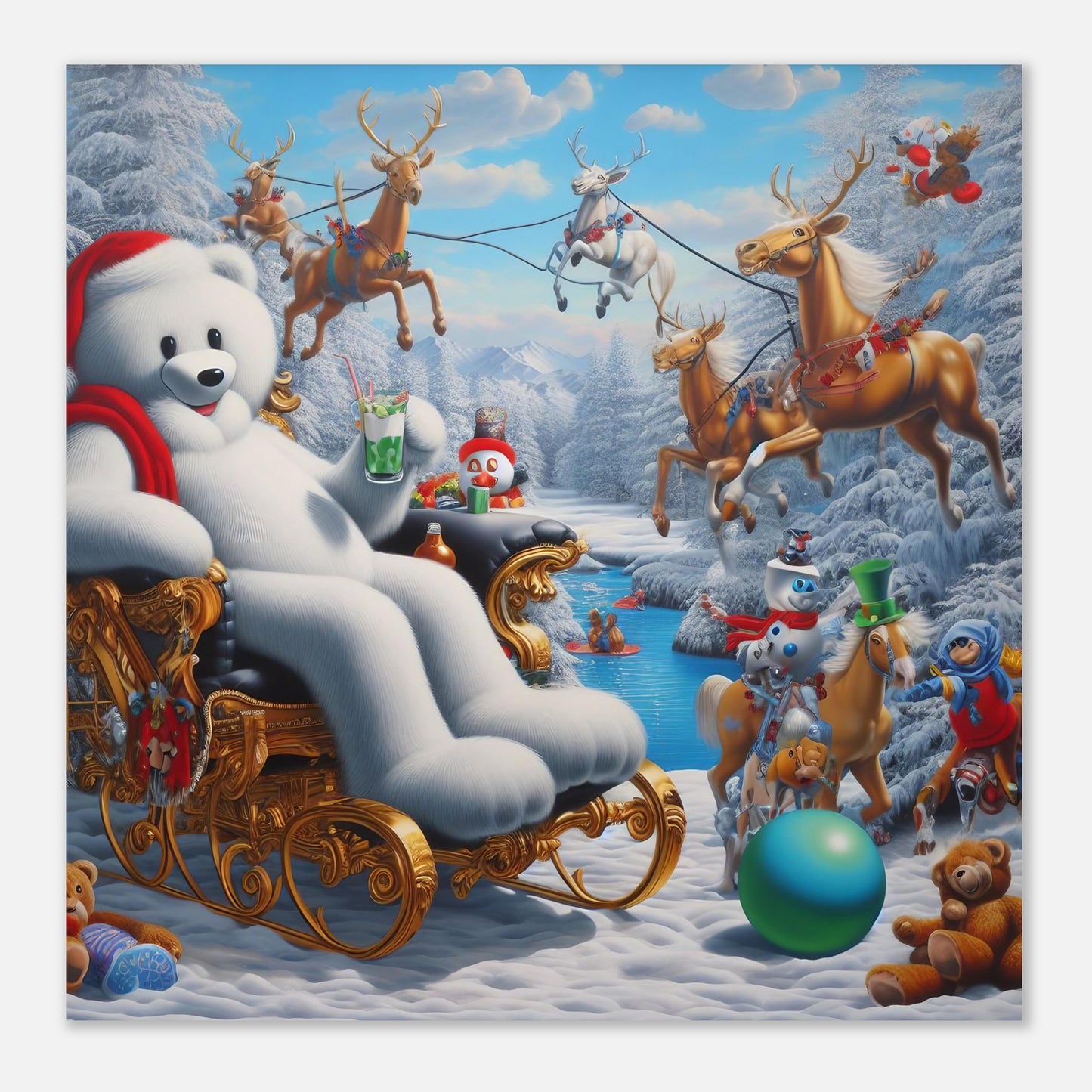 Wall Art - Winter 51 -Sitting polar bear