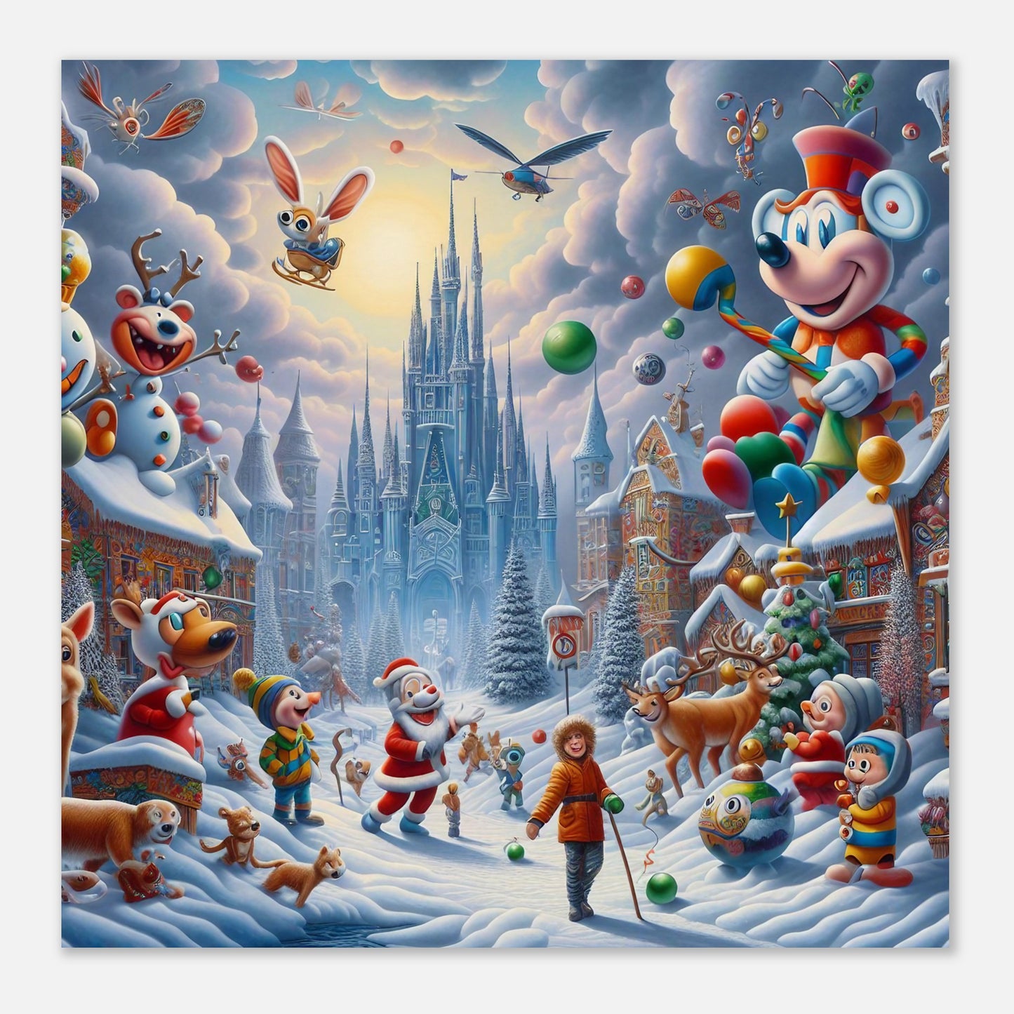 Wall Art - Winter 54 - Castle and animals