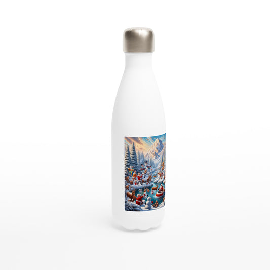 White 17oz Stainless Steel Water Bottle - Winter 138