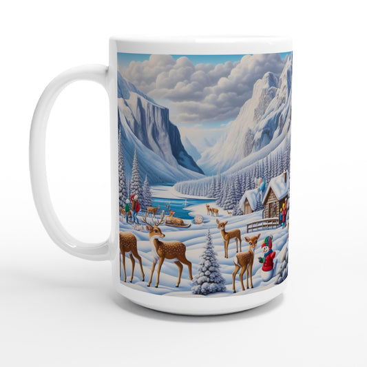 White 15oz Ceramic Mug - Winter 159