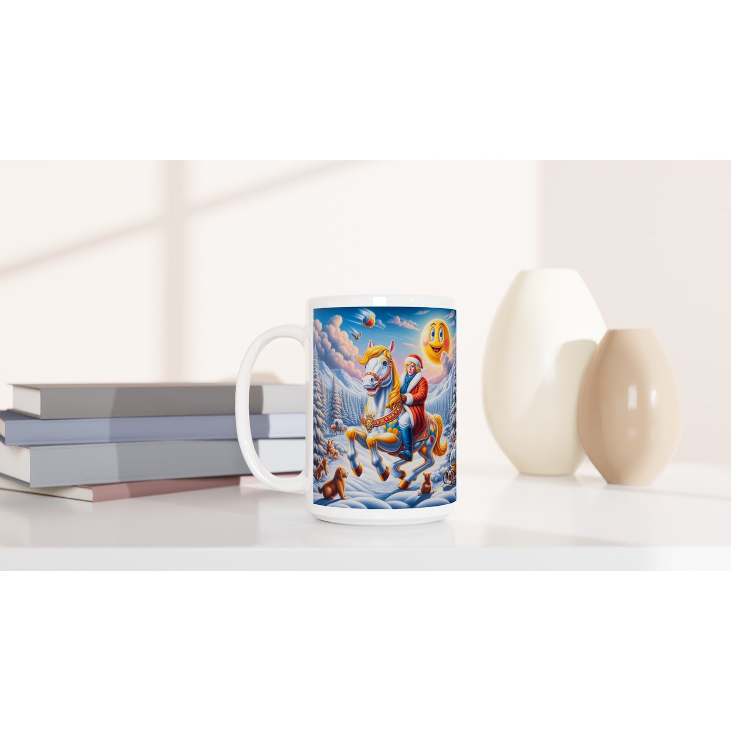 White 15oz Ceramic Mug - Winter 148