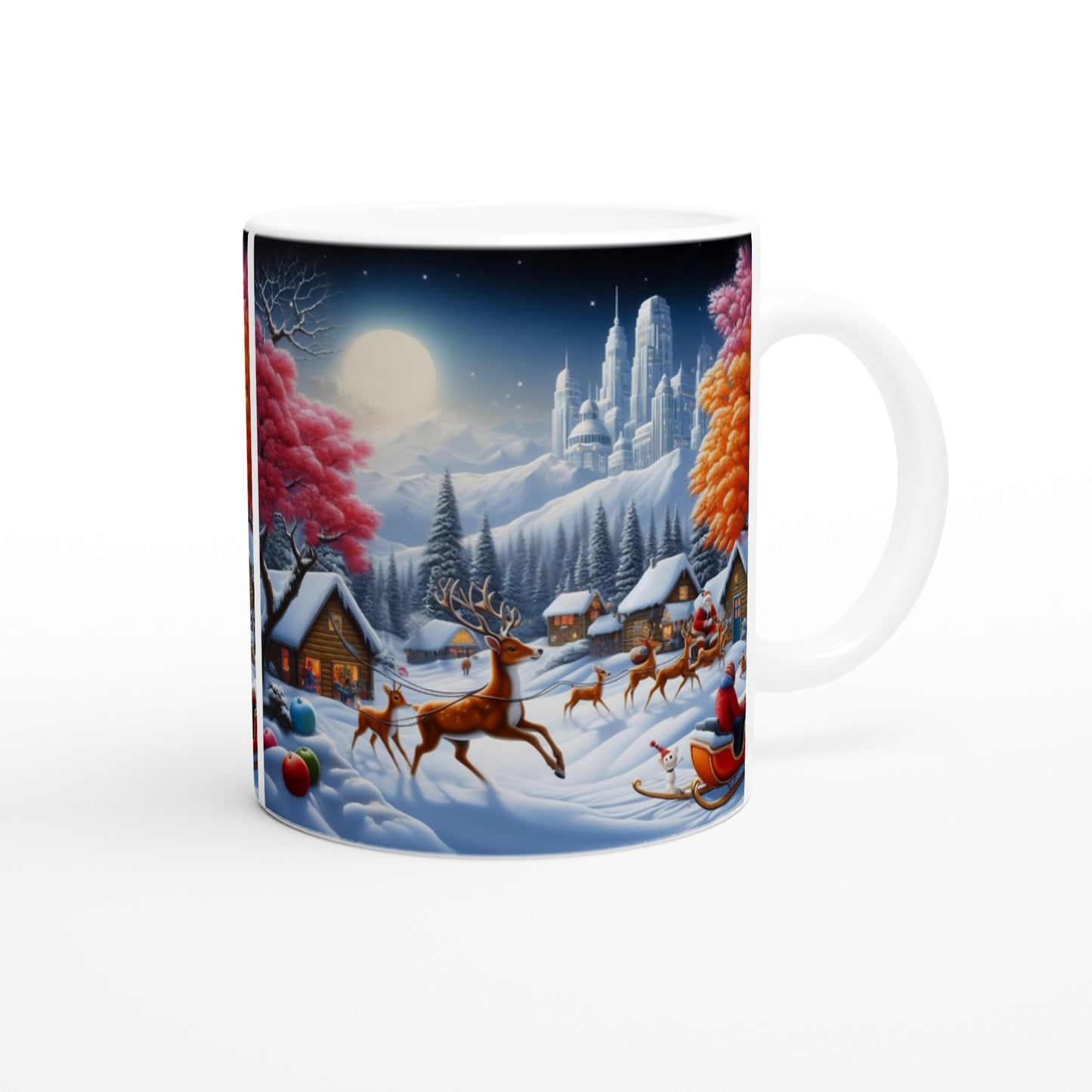 White 11oz Ceramic Mug - Winter 167