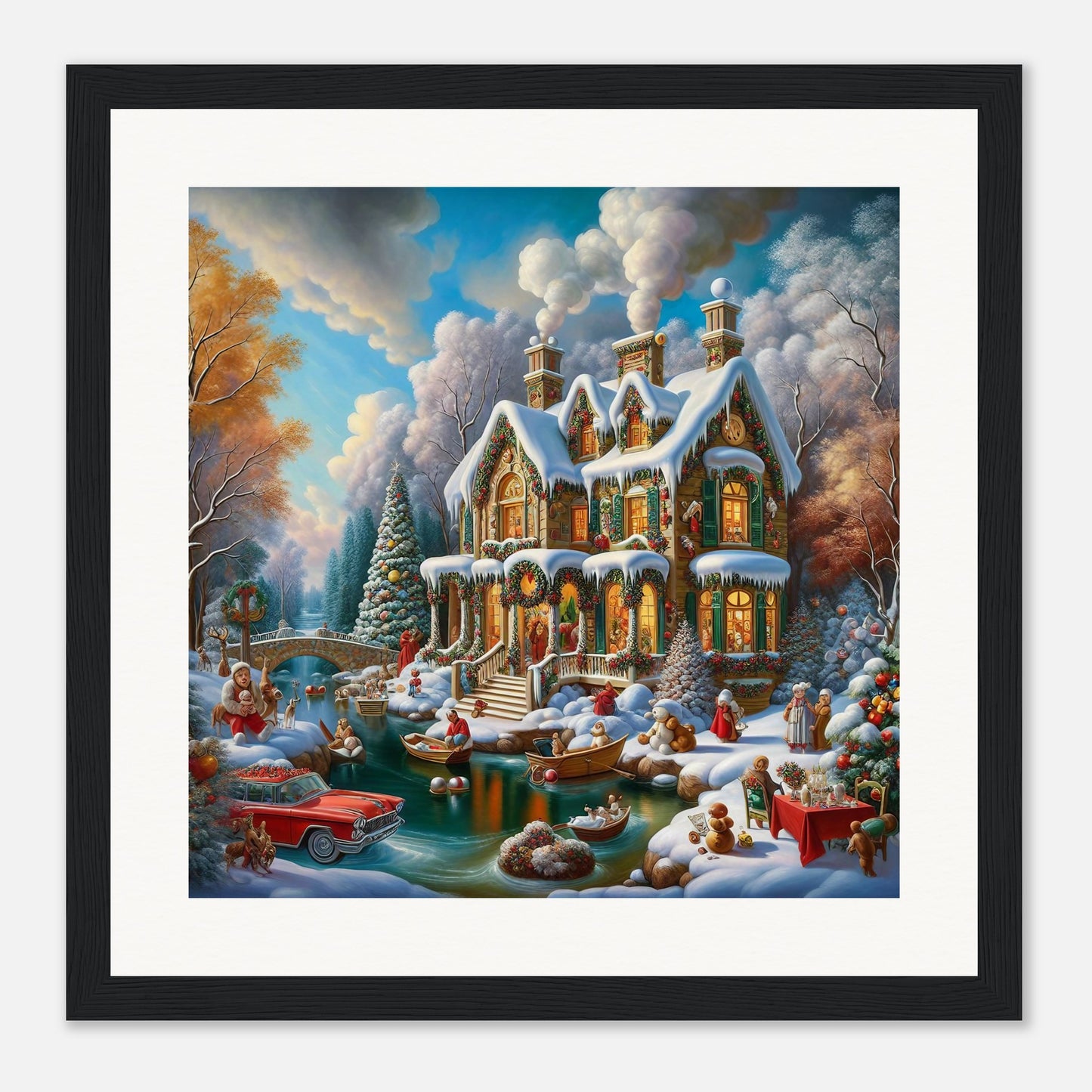 Wall Art - Winter 25 - House and a car