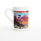 White 10oz Porcelain Slim Mug - Beach Sunset 3