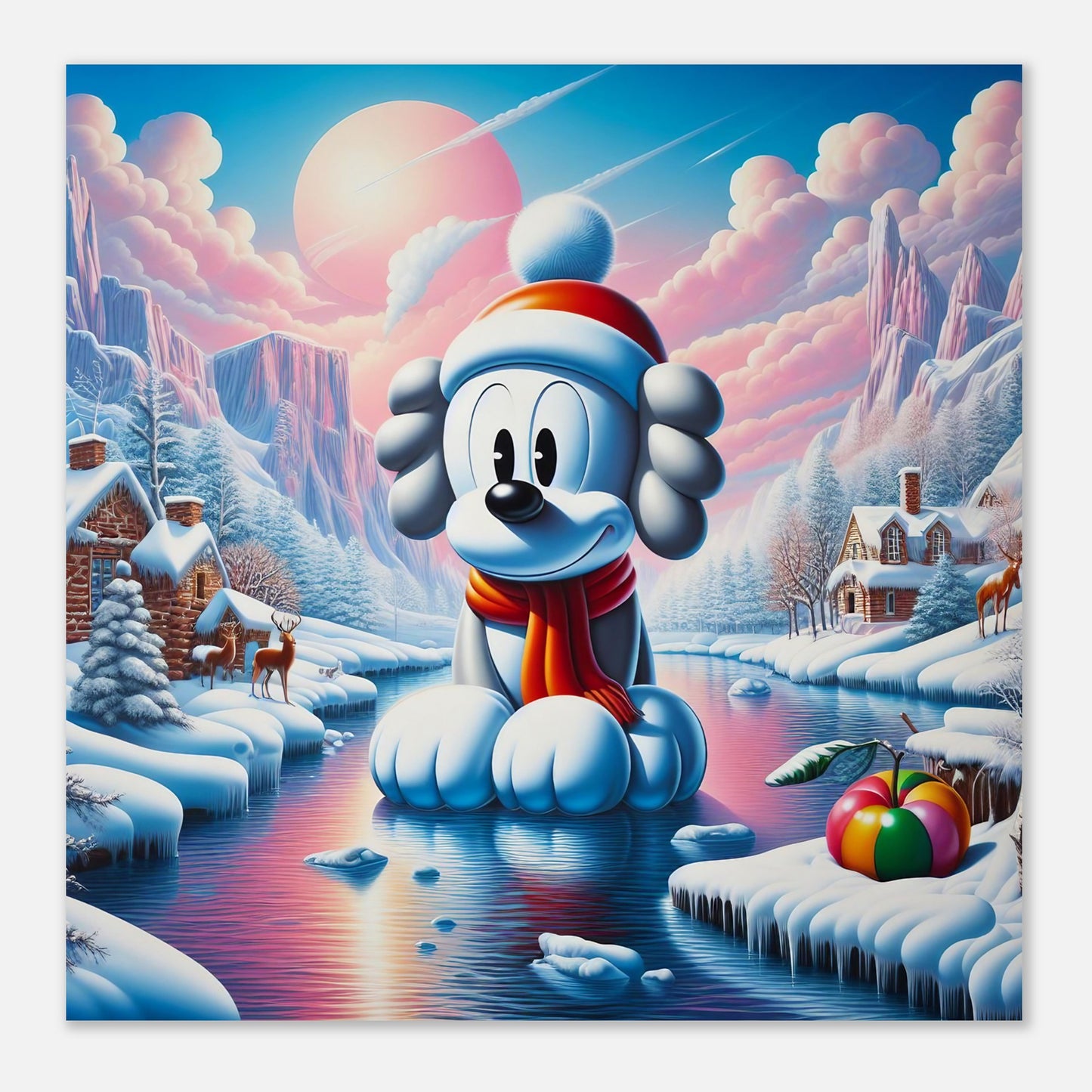 Wall Art - Winter 24 - Dog on water