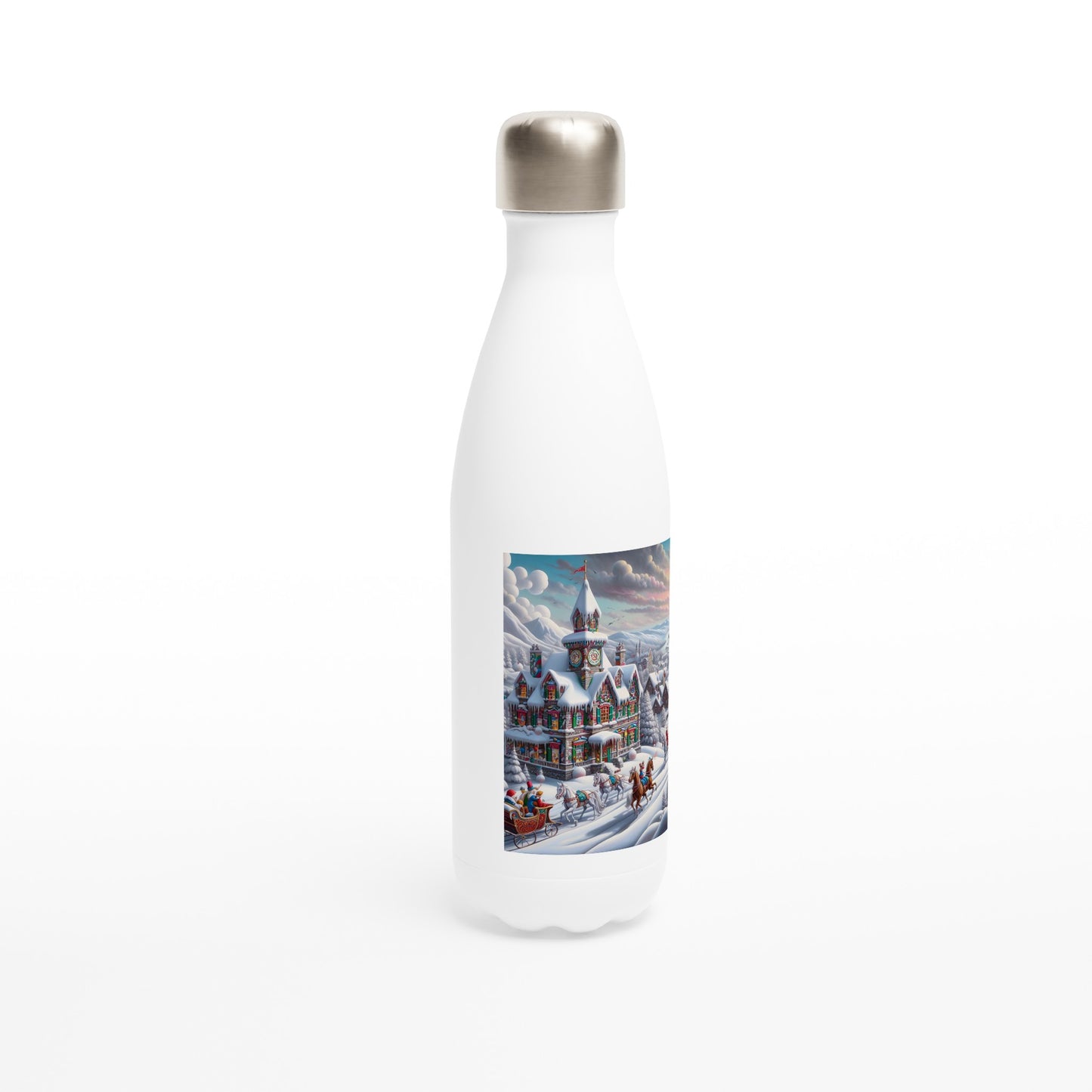 White 17oz Stainless Steel Water Bottle - Winter 95