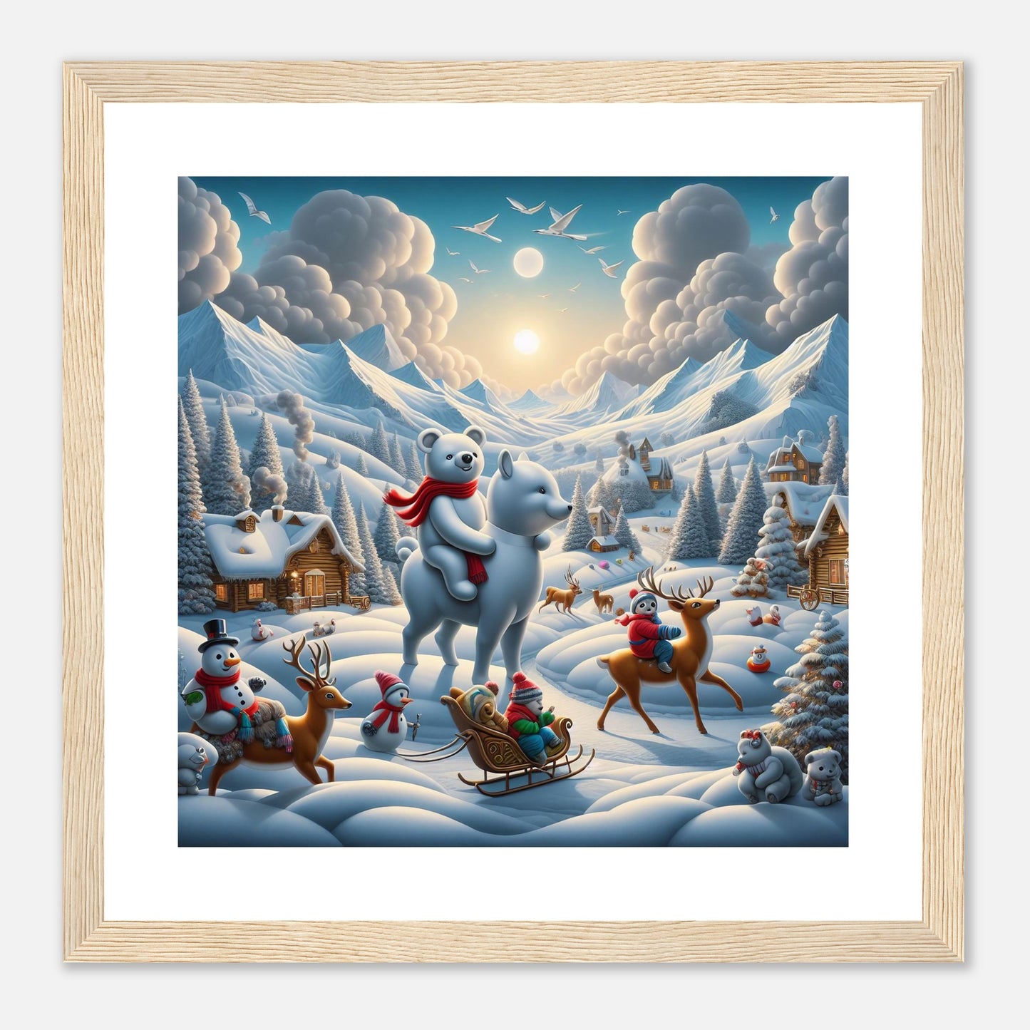 Wall Art - Winter 50 - Bear and a scarf