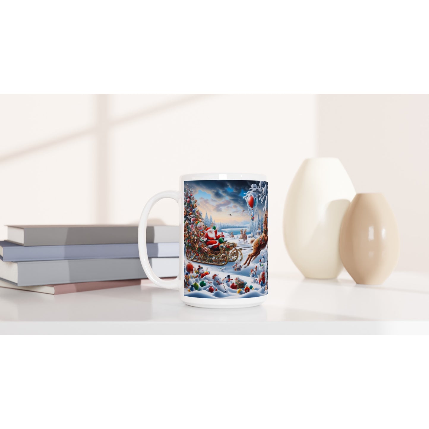 White 15oz Ceramic Mug - Winter 166