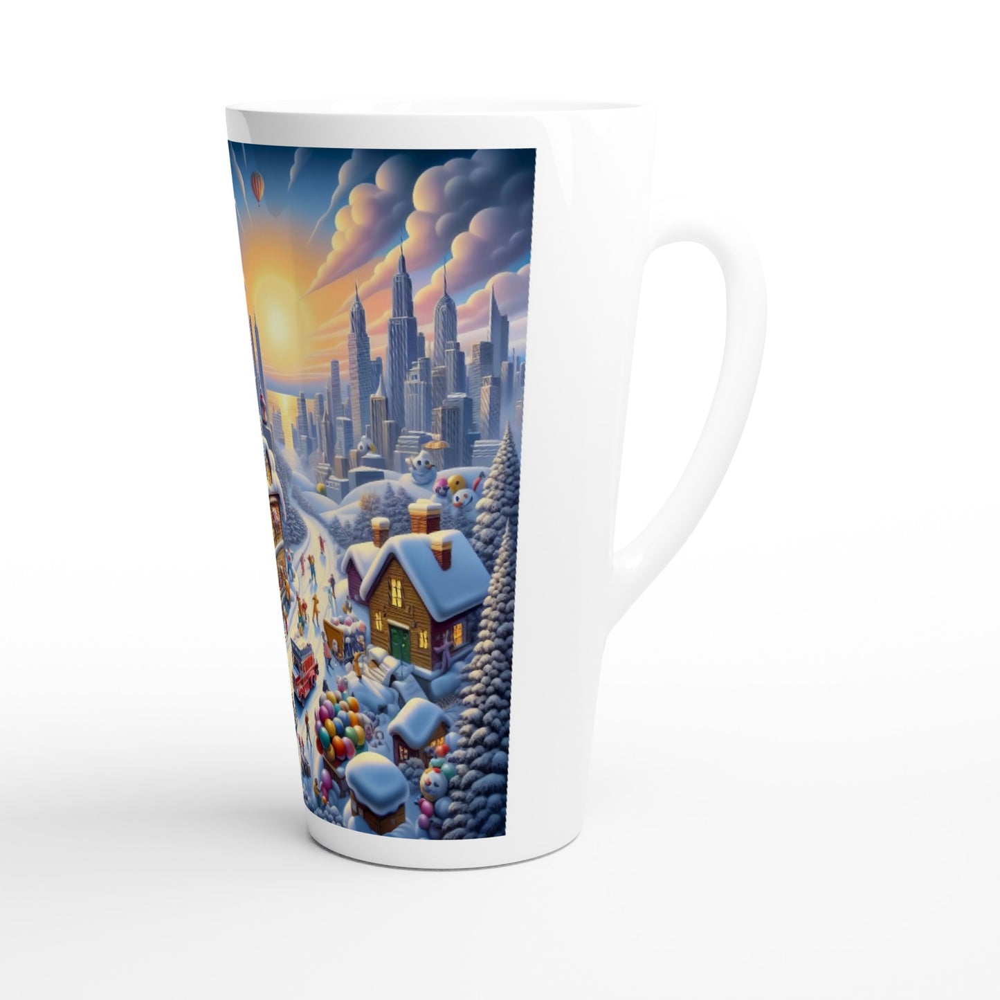 White Latte 17oz Ceramic Mug - Winter 152