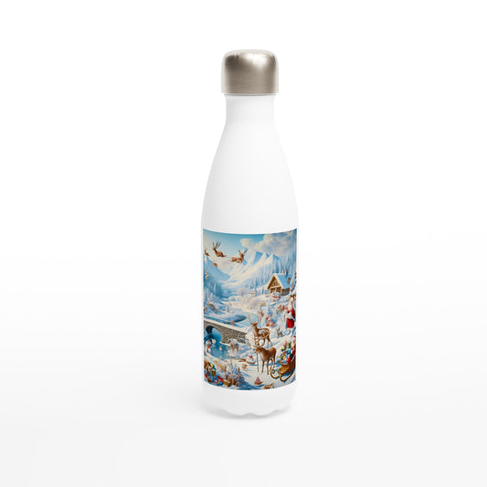 White 17oz Stainless Steel Water Bottle - Winter 172