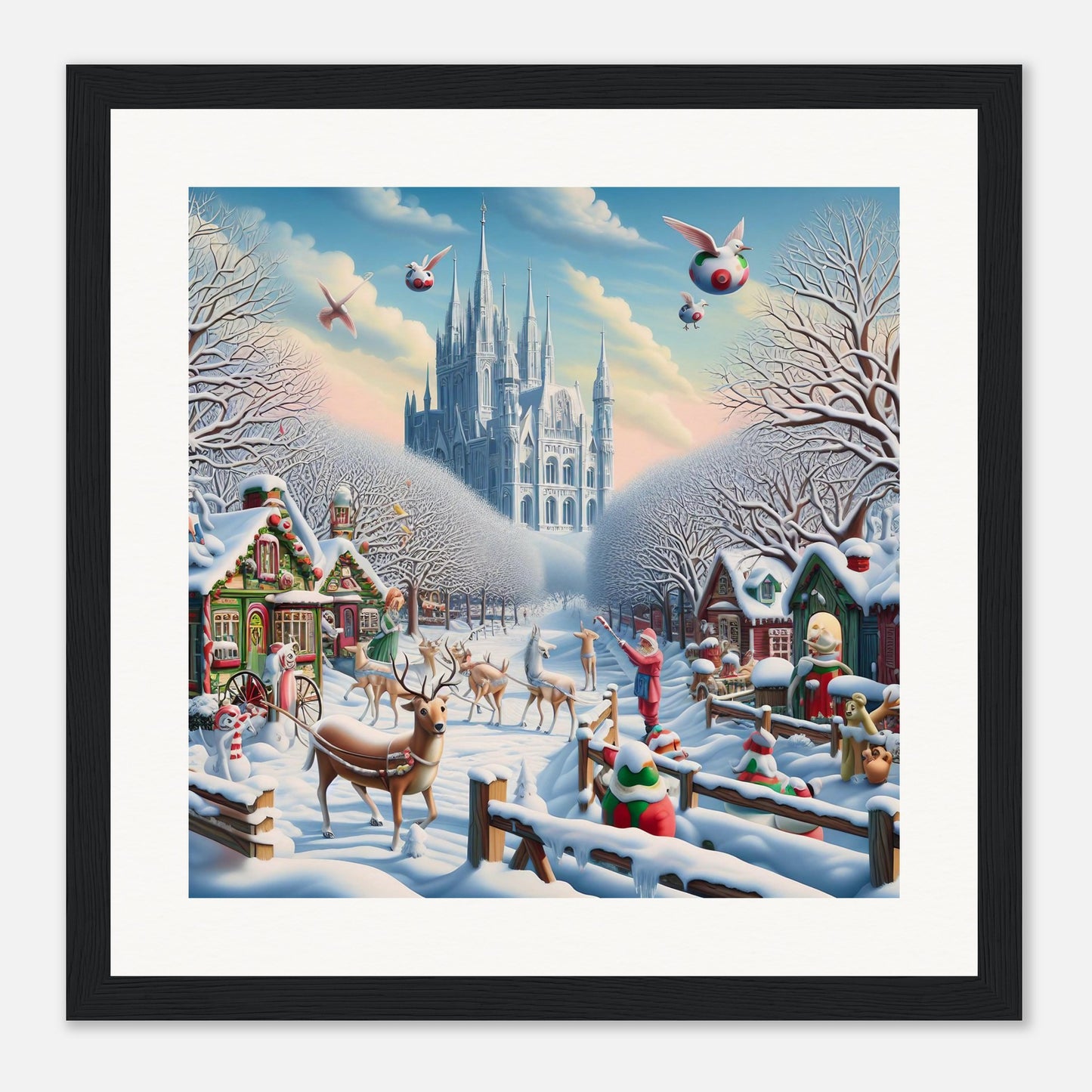 Wall Art - Winter 58 - Castle and trees