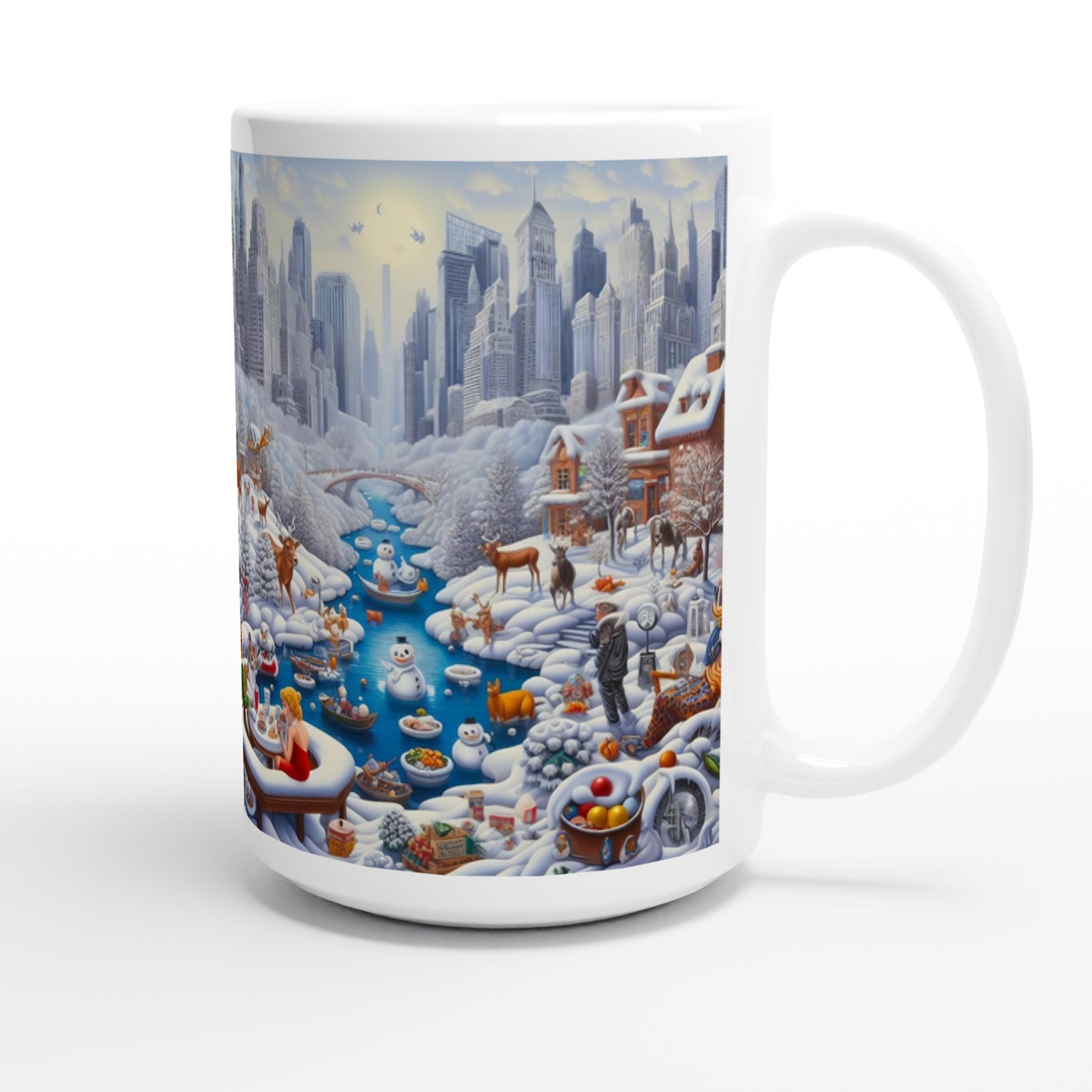 White 15oz Ceramic Mug - Winter 147