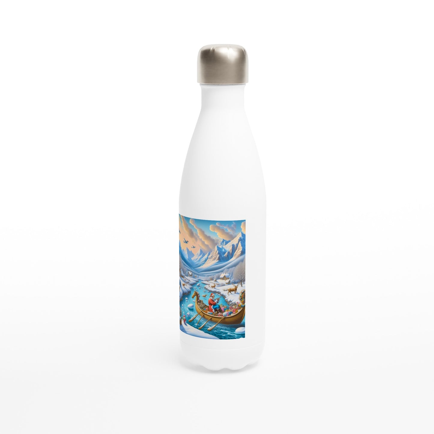 White 17oz Stainless Steel Water Bottle - Winter 180