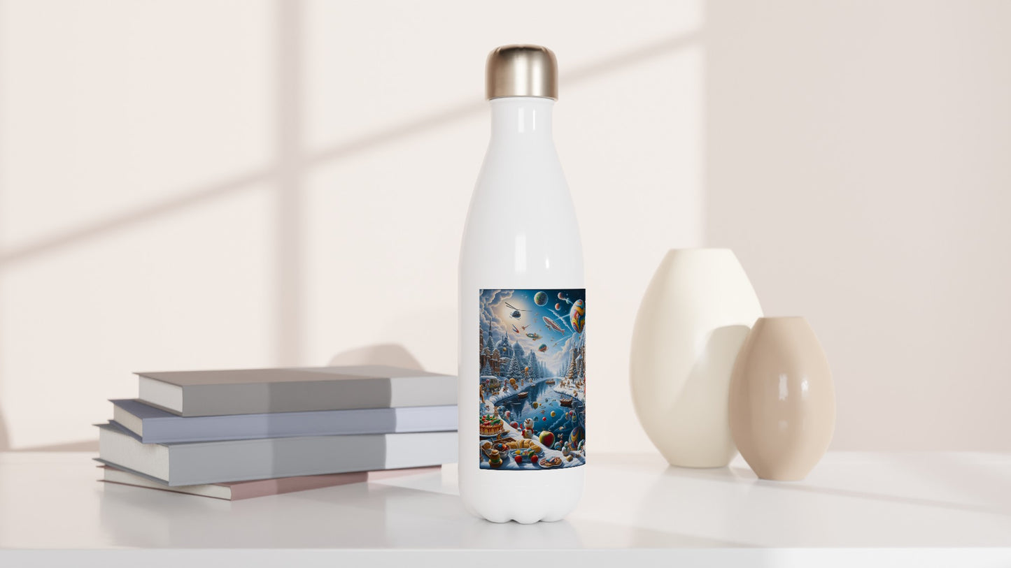 White 17oz Stainless Steel Water Bottle - Winter 211