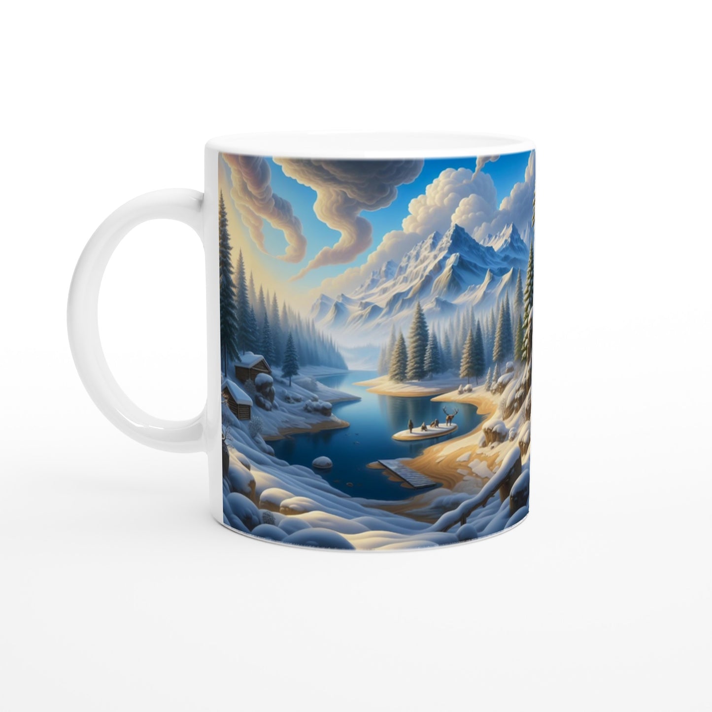 White 11oz Ceramic Mug - Winter 163