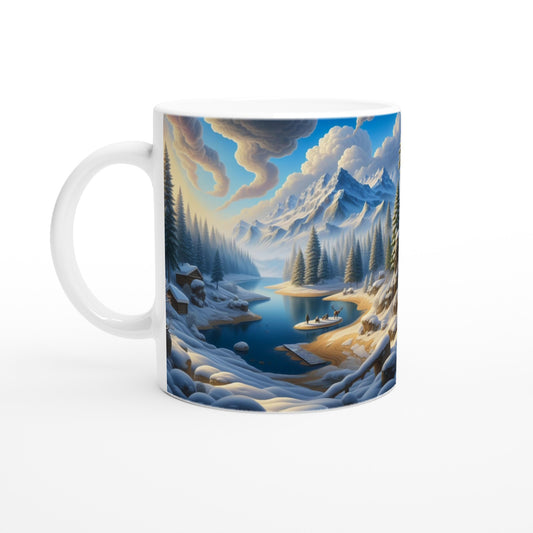 White 11oz Ceramic Mug - Winter 163