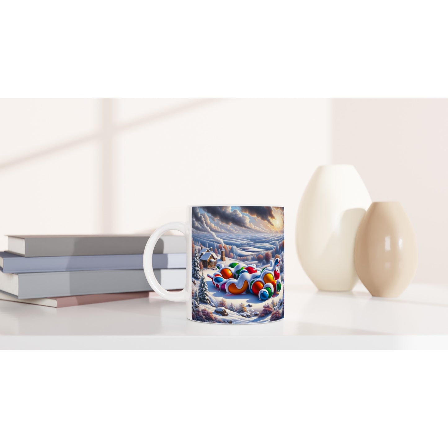 White 11oz Ceramic Mug - Winter 157