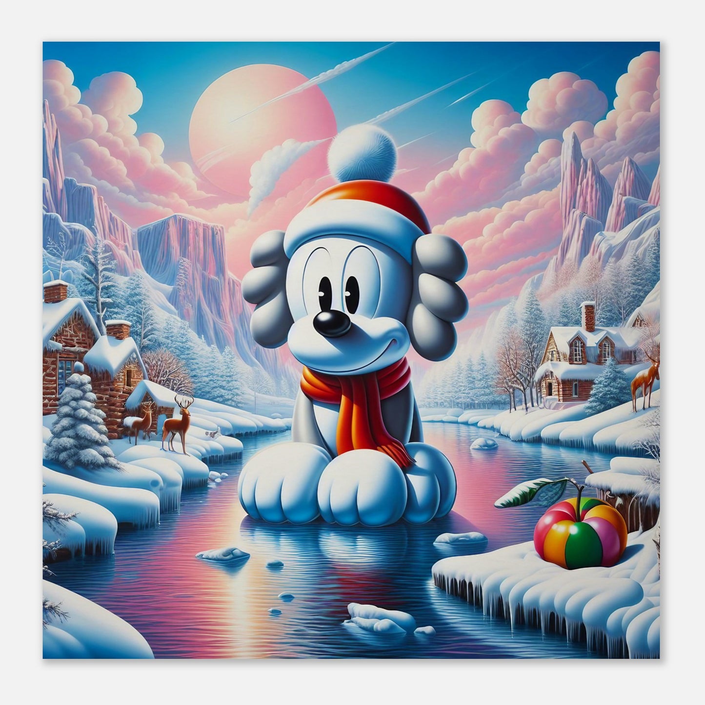 Wall Art - Winter 24 - Dog on water