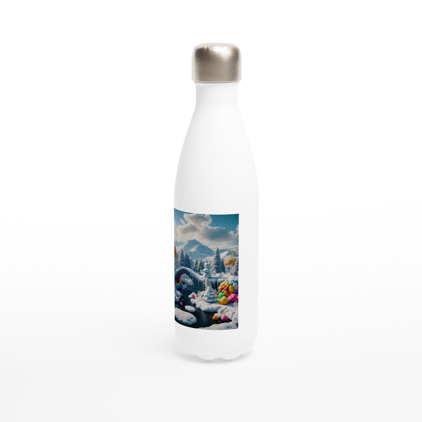 White 17oz Stainless Steel Water Bottle - Winter 206