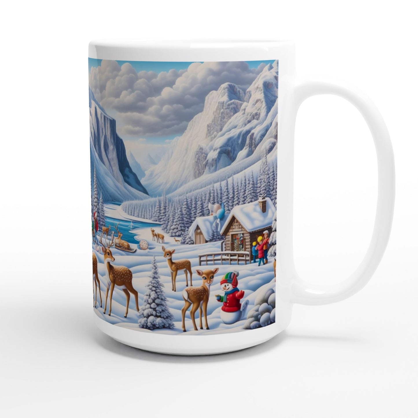 White 15oz Ceramic Mug - Winter 159