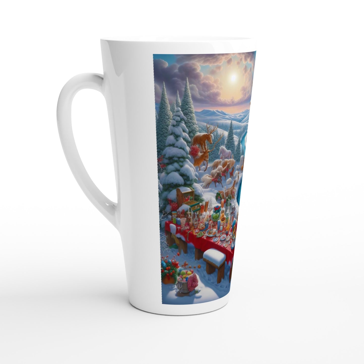 White Latte 17oz Ceramic Mug - Winter 143