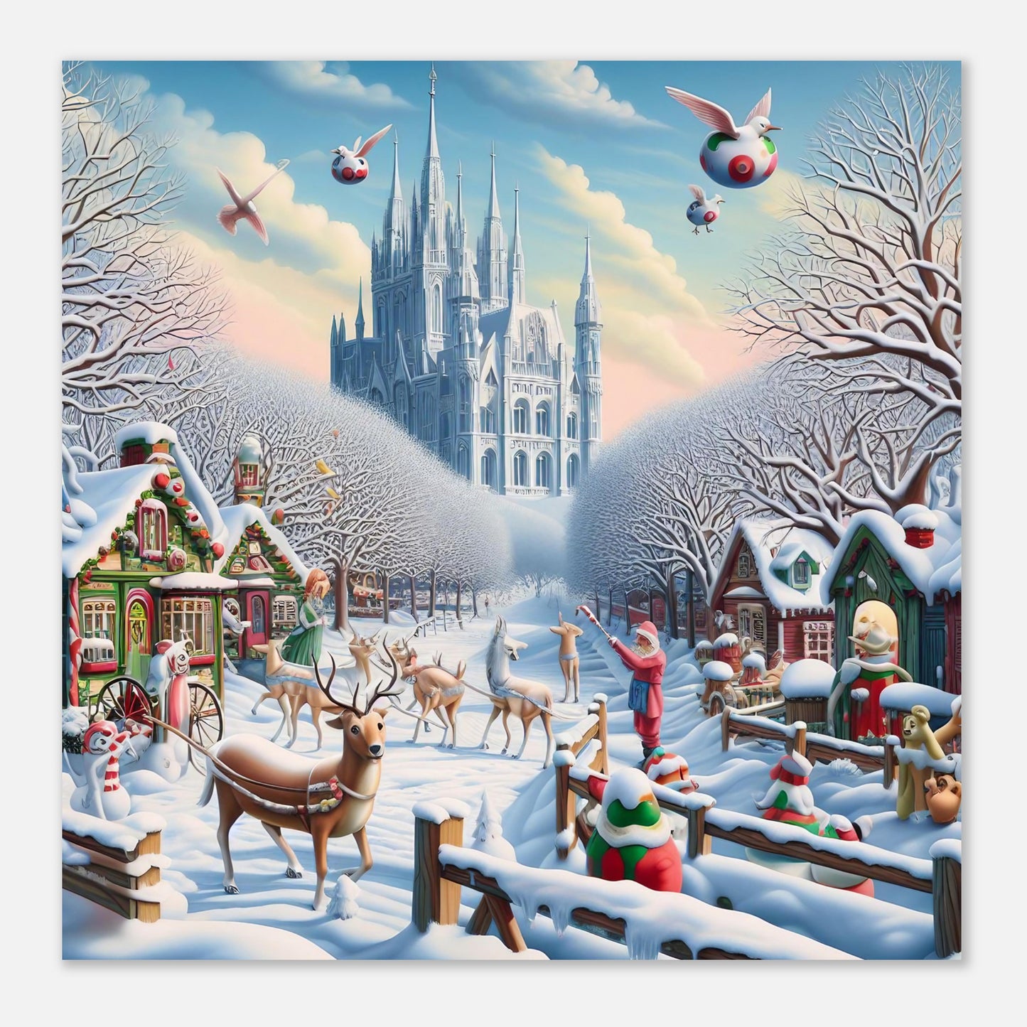 Wall Art - Winter 58 - Castle and trees