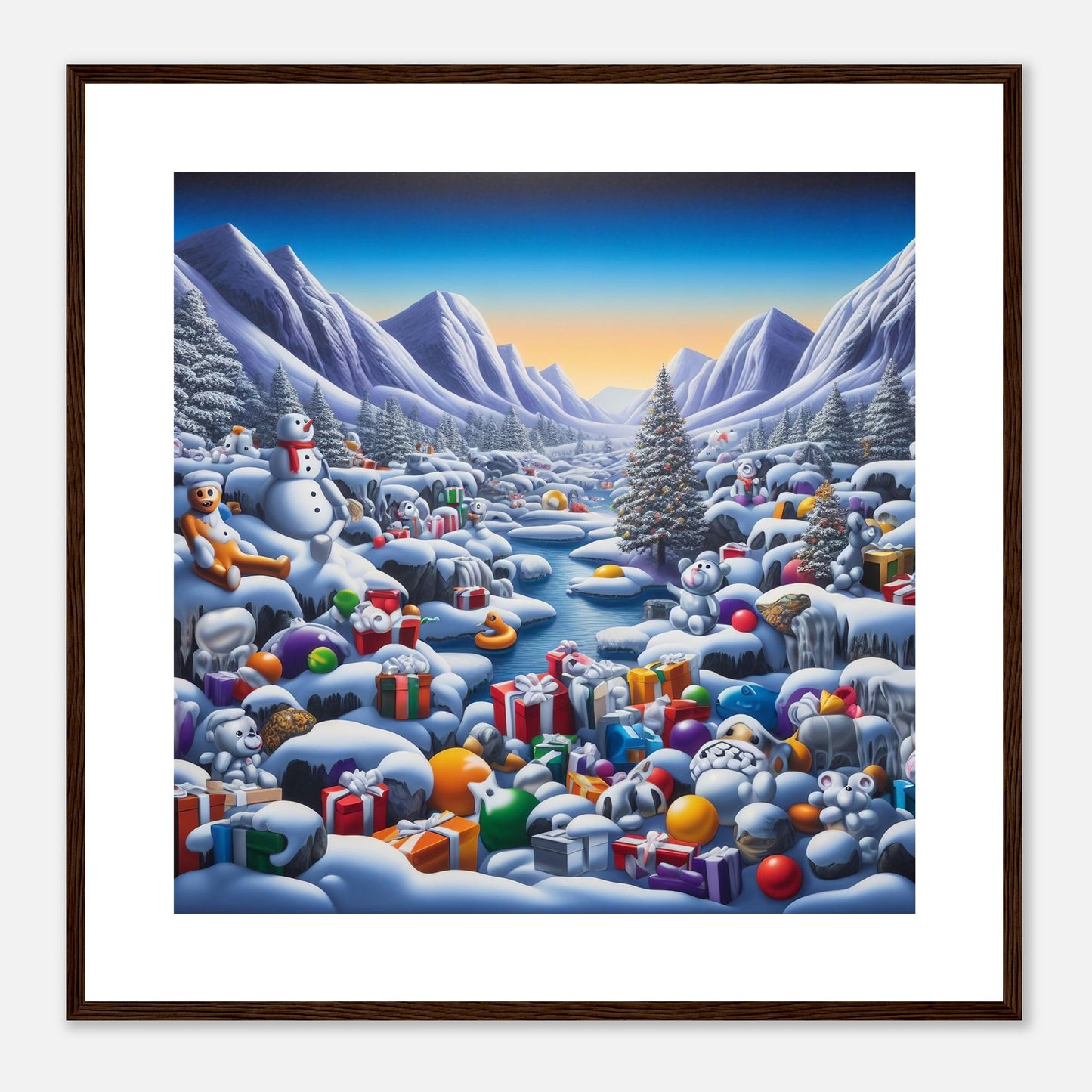 Wall Art - Winter 49 - Gifts and a snowman