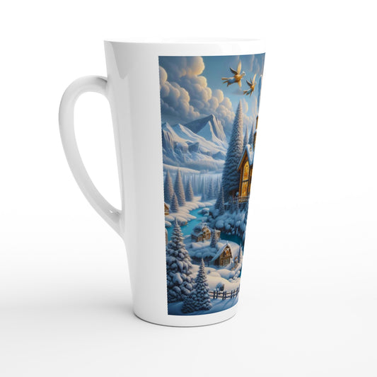 White Latte 17oz Ceramic Mug - Winter 176