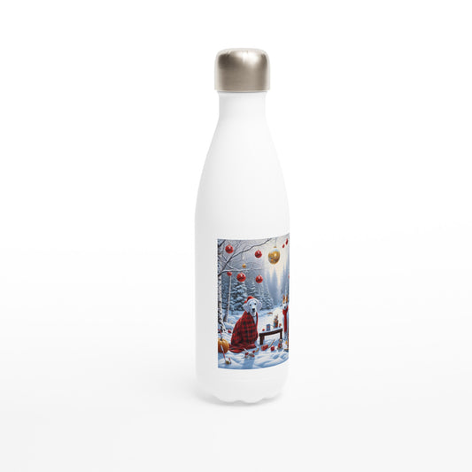 White 17oz Stainless Steel Water Bottle - Winter 97