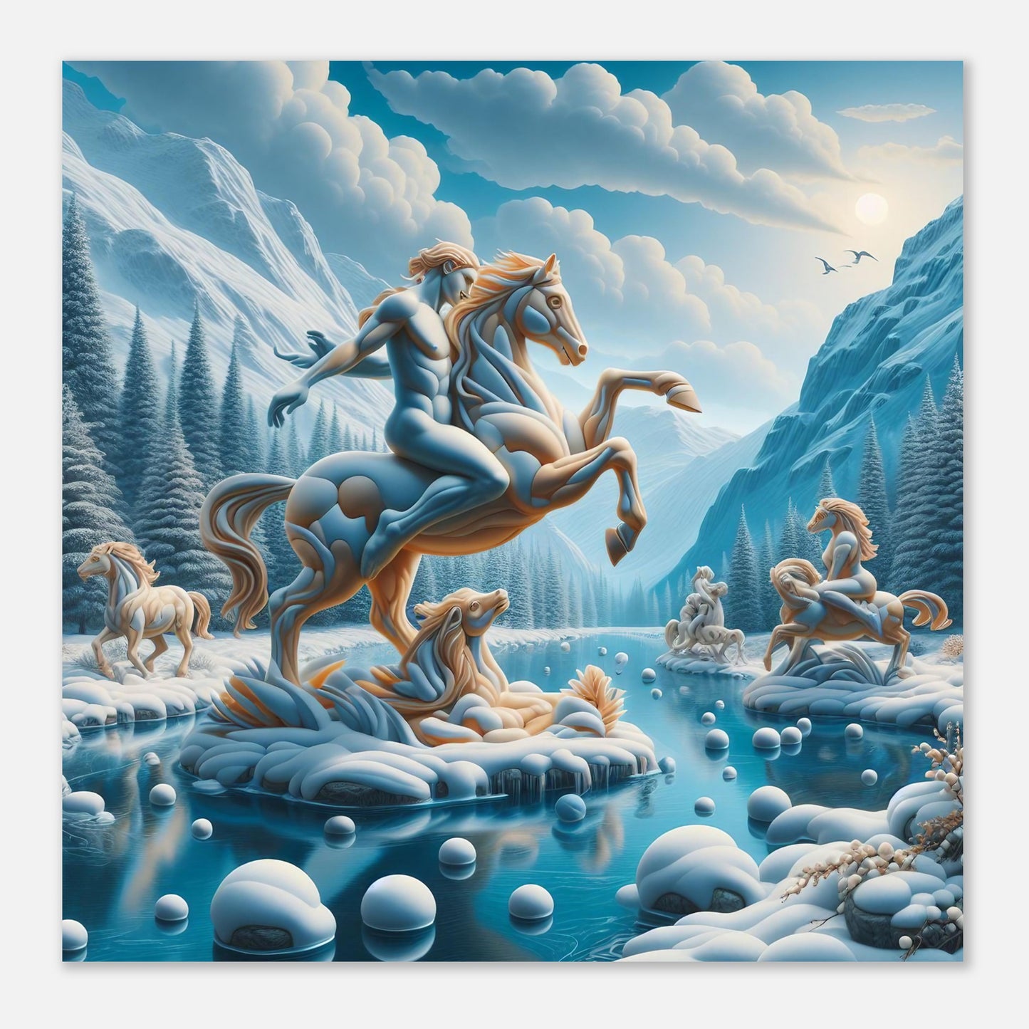 Wall Art - Winter 76 - Man on a horse
