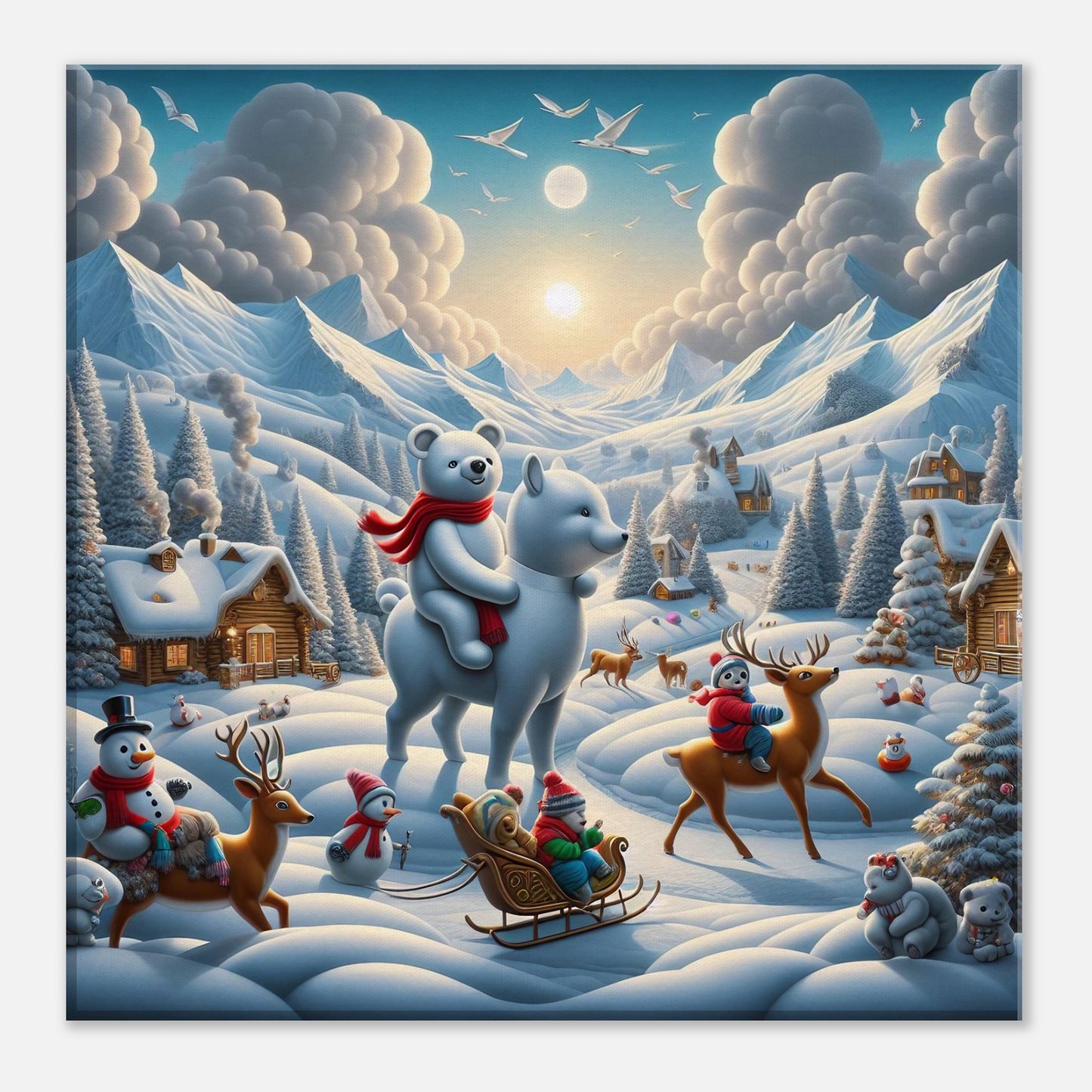 Wall Art - Winter 50 - Bear and a scarf