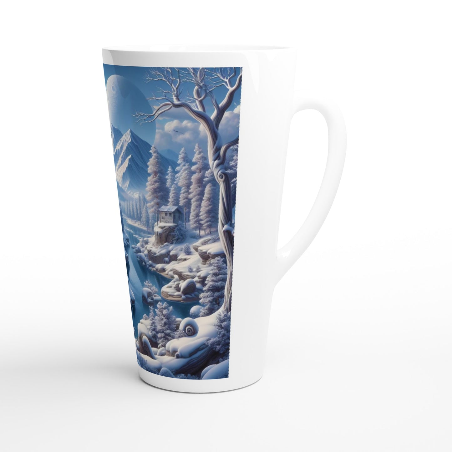 White Latte 17oz Ceramic Mug - Winter 174