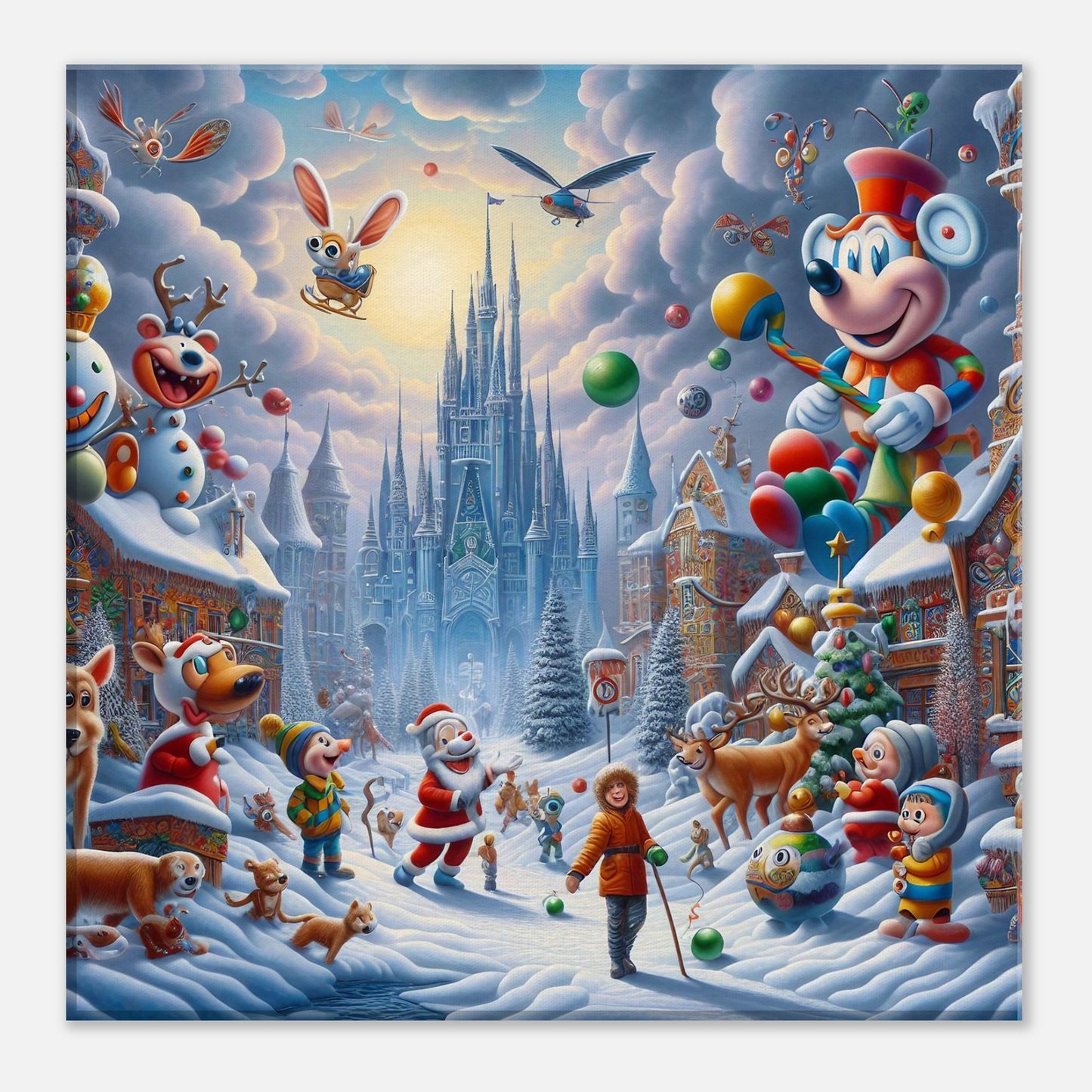 Wall Art - Winter 54 - Castle and animals