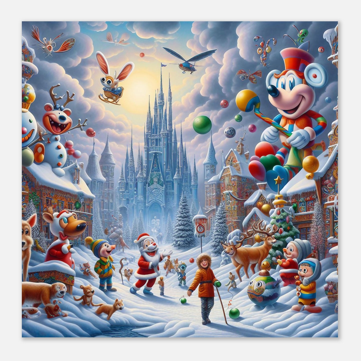 Wall Art - Winter 54 - Castle and animals