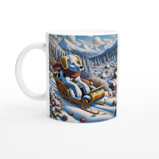 White 11oz Ceramic Mug - Winter 142