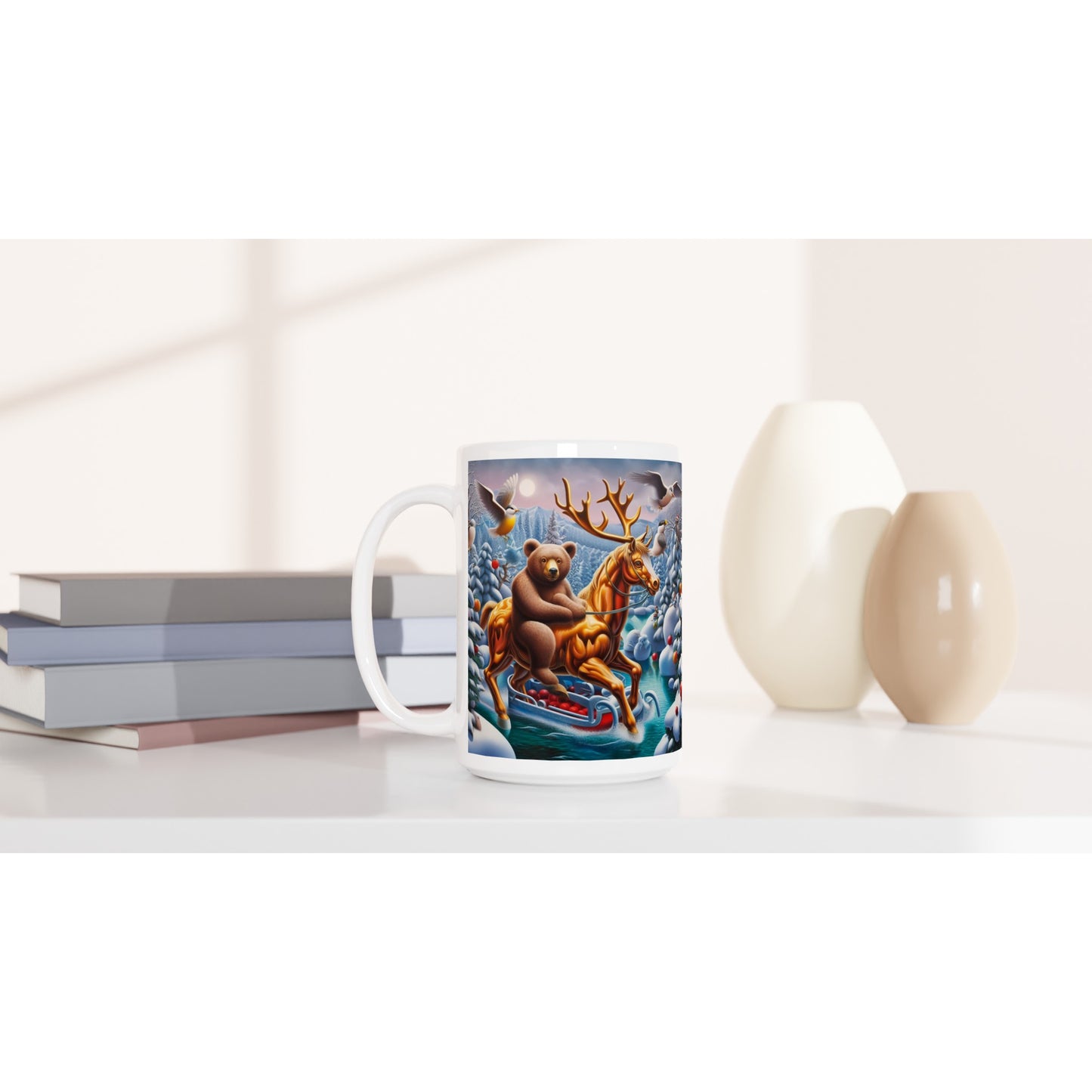 White 15oz Ceramic Mug - Winter 165