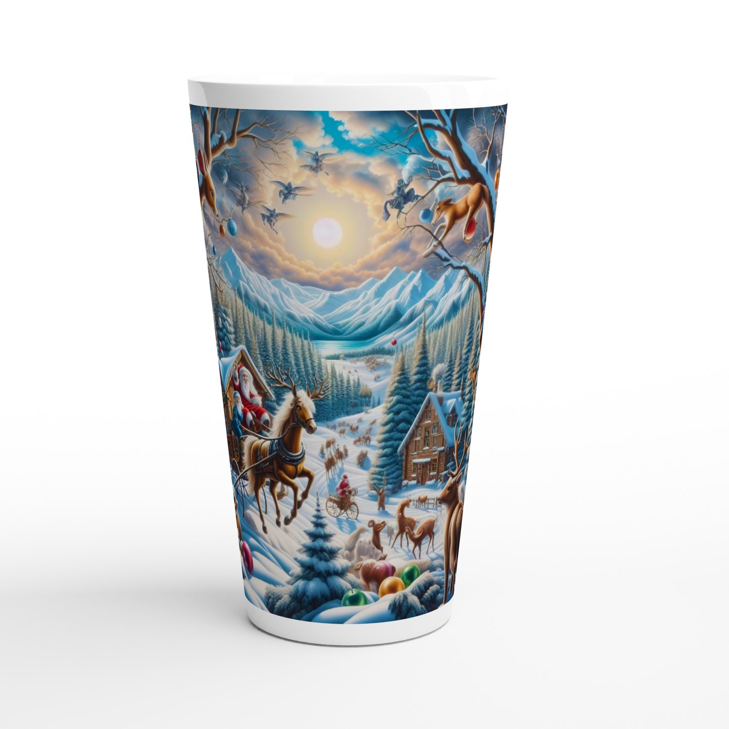 White Latte 17oz Ceramic Mug - Winter  151